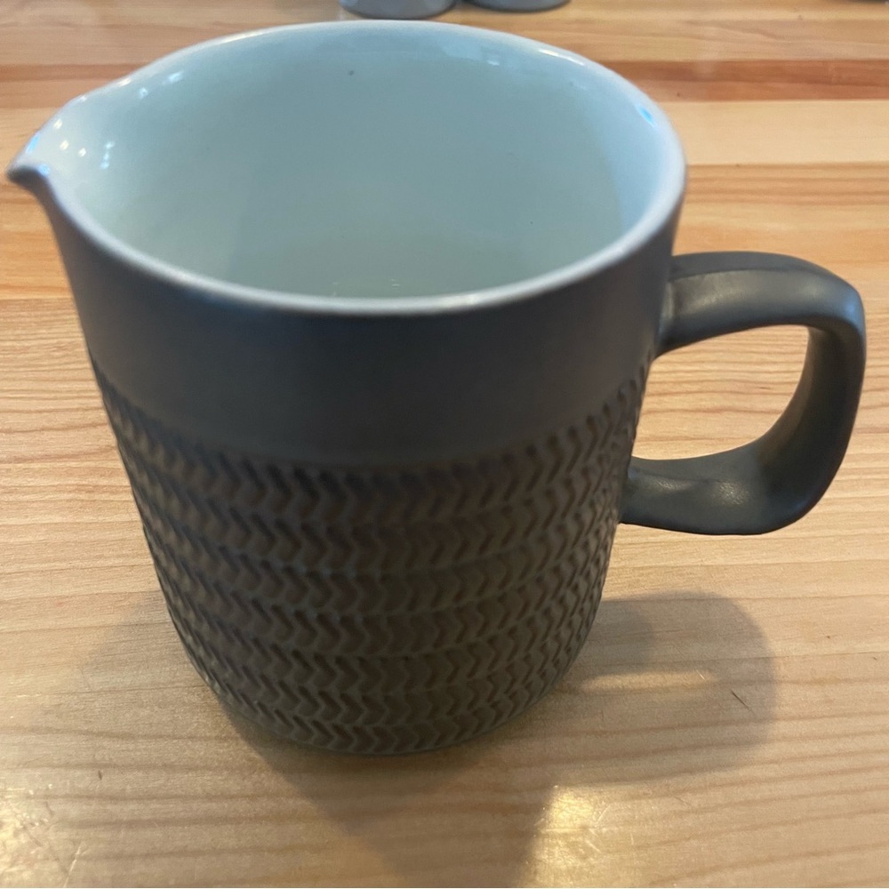 Denby Gray Textured Ceramic cream or milk container